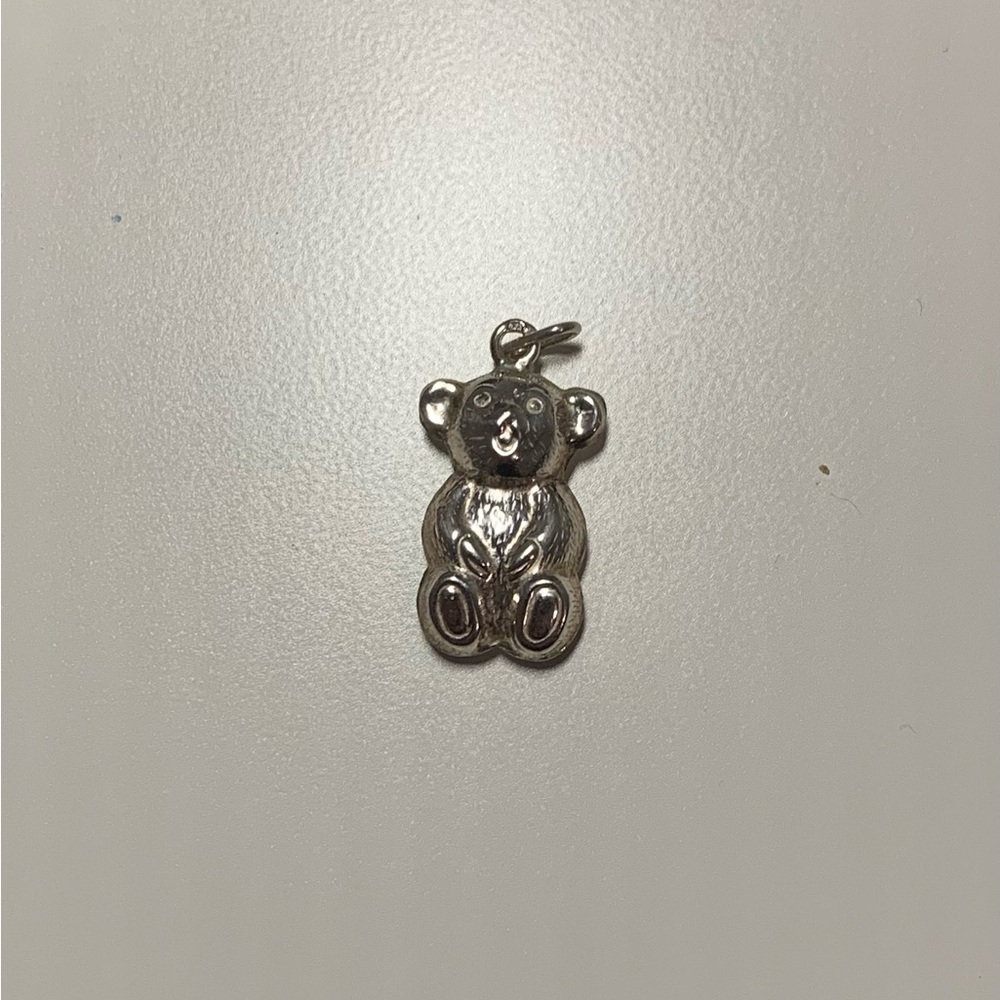 Bear silver charm